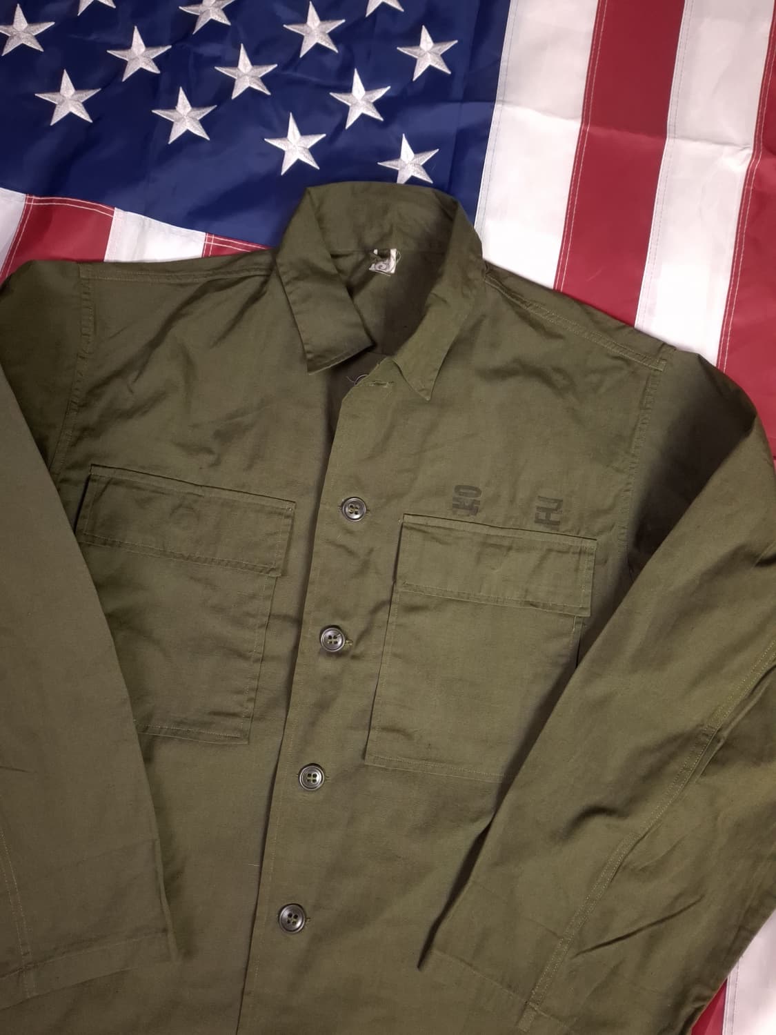 새제품 오리지날 60's 국군용 포플린 원단 전투복 상의 상품이미지2