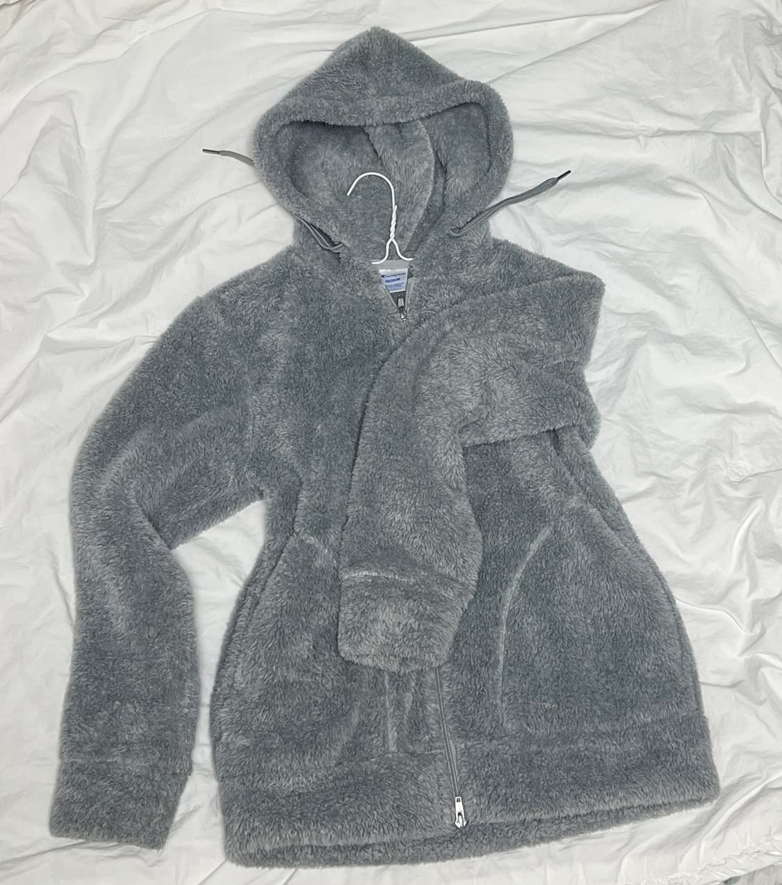 챔피온 로고 후리스 후드집업 상품이미지1