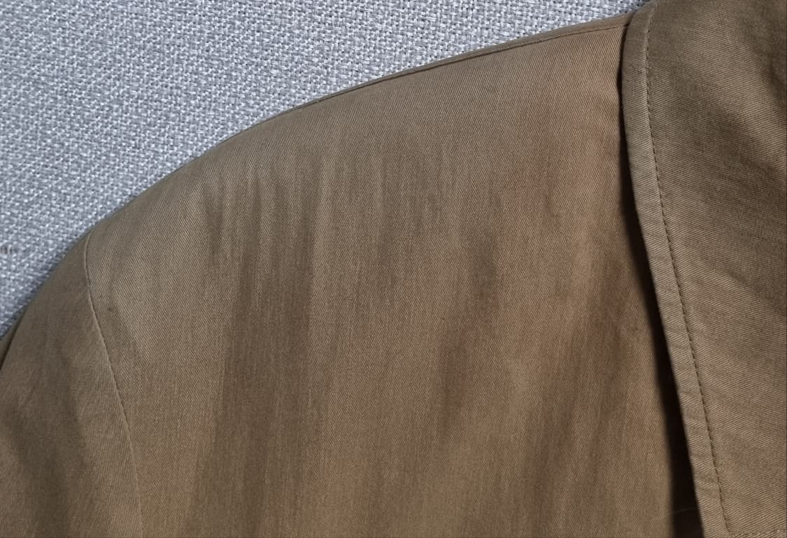 새상품) 실측 L (100) 입생로랑 빈티지 다크베이지 코트 데드스탁 상품이미지5