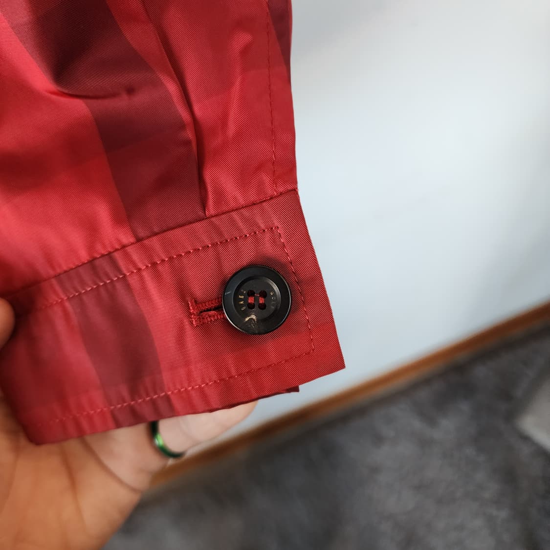 닥스 레드 체크 후드 바람막이 상품이미지5