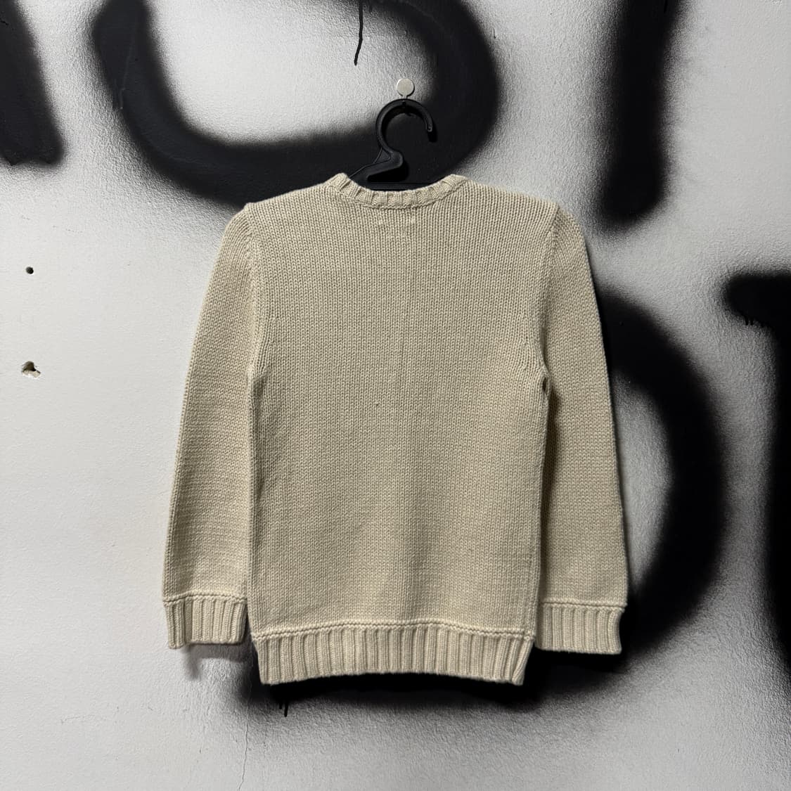 폴로 랄프로렌 성조기 빅 패치 딱붙핏 크롭 니트 오트밀 상품이미지2