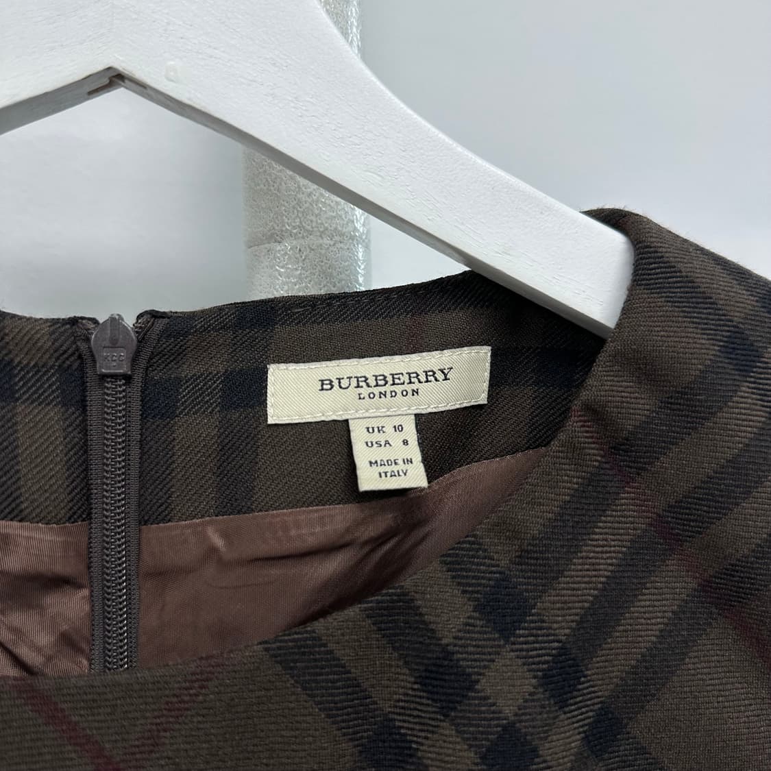 버버리 사선체크 울 원피스 상품이미지5