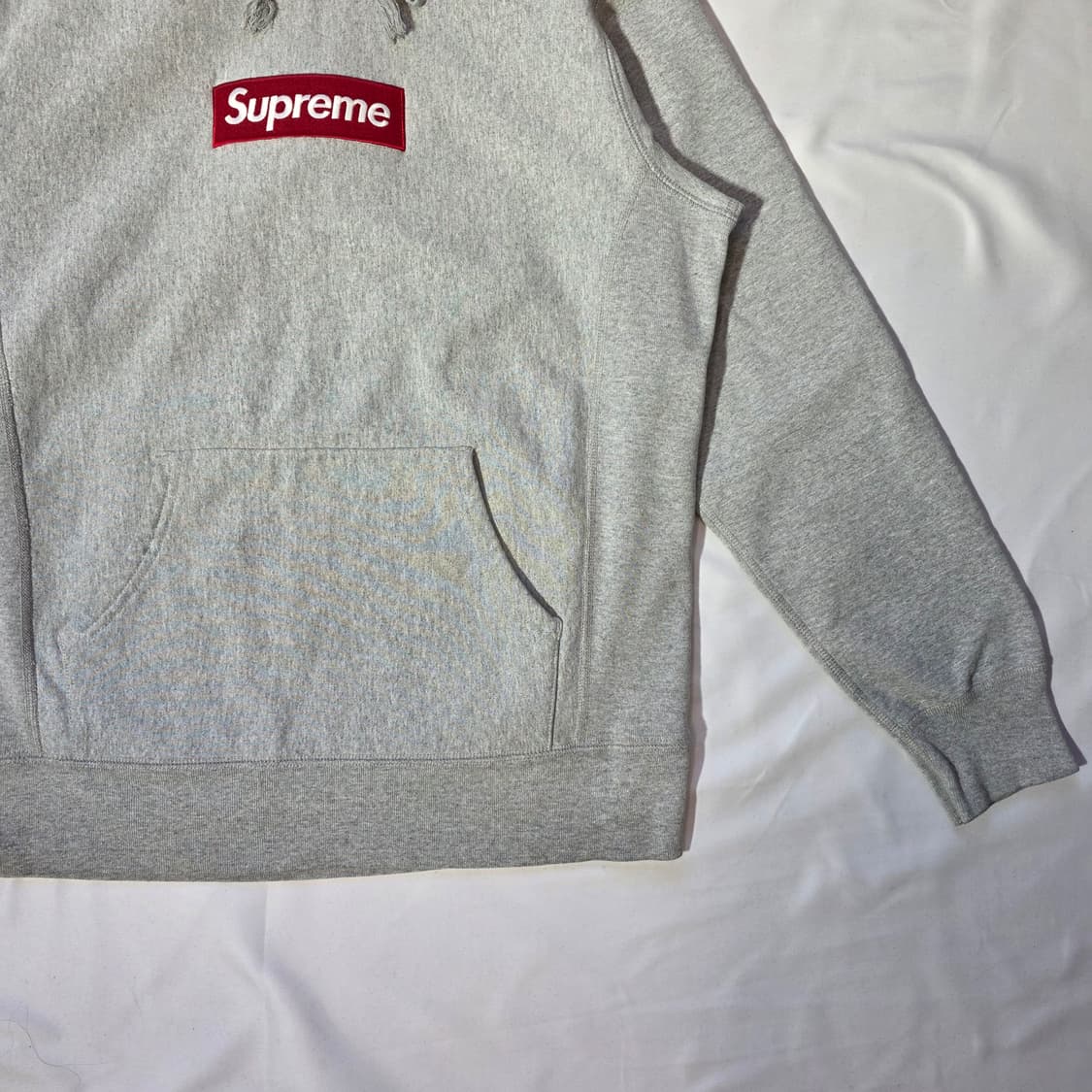 [M]슈프림 레드 박스로고 후드티 그레이 상품이미지5
