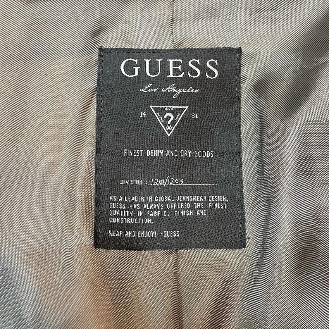 게스) 빈티지워싱 브라운 양가죽 사파리자켓(L) 상품이미지7