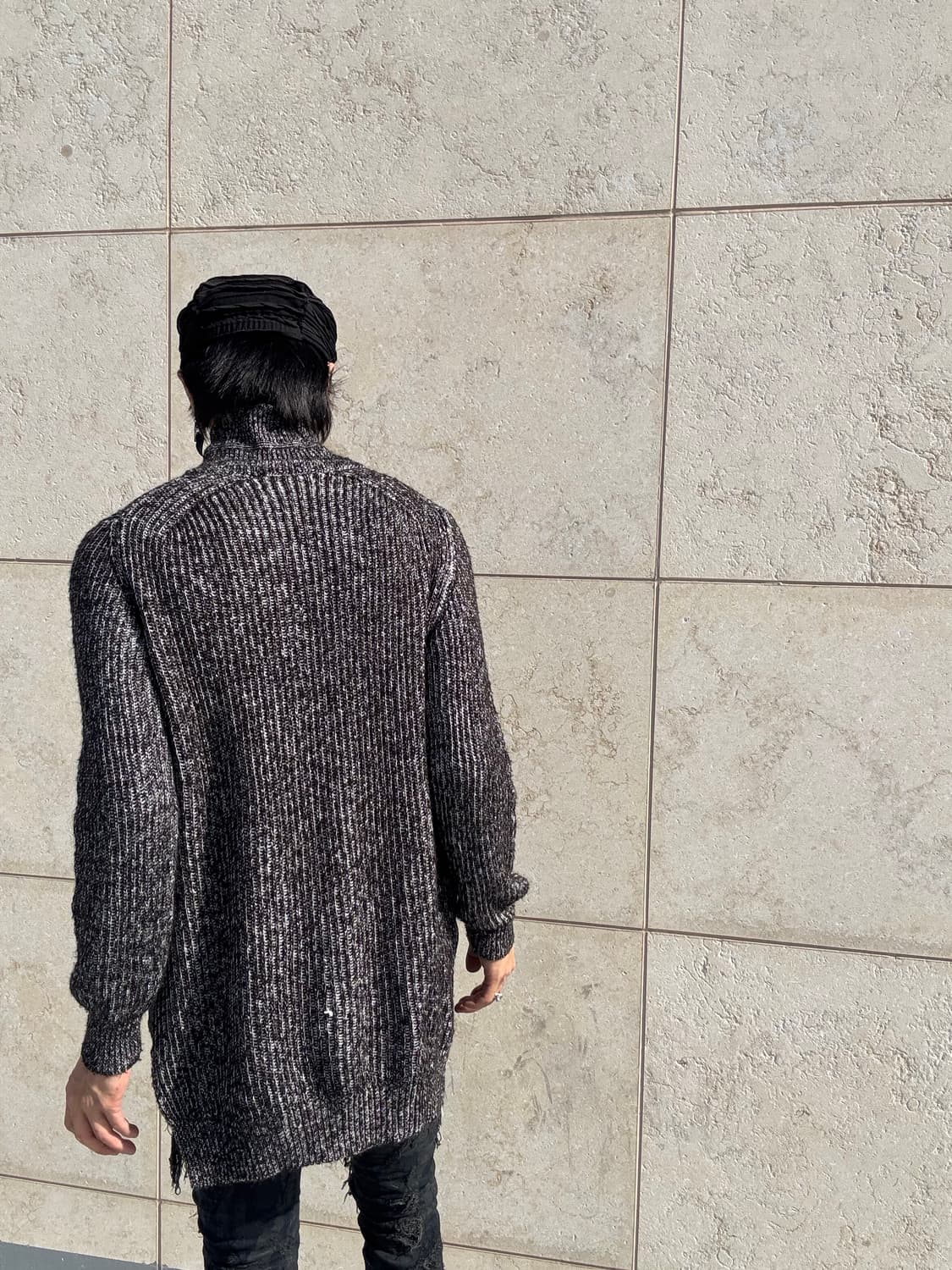 “Vintage”Black&Grey High Neck Zipper det 상품이미지7