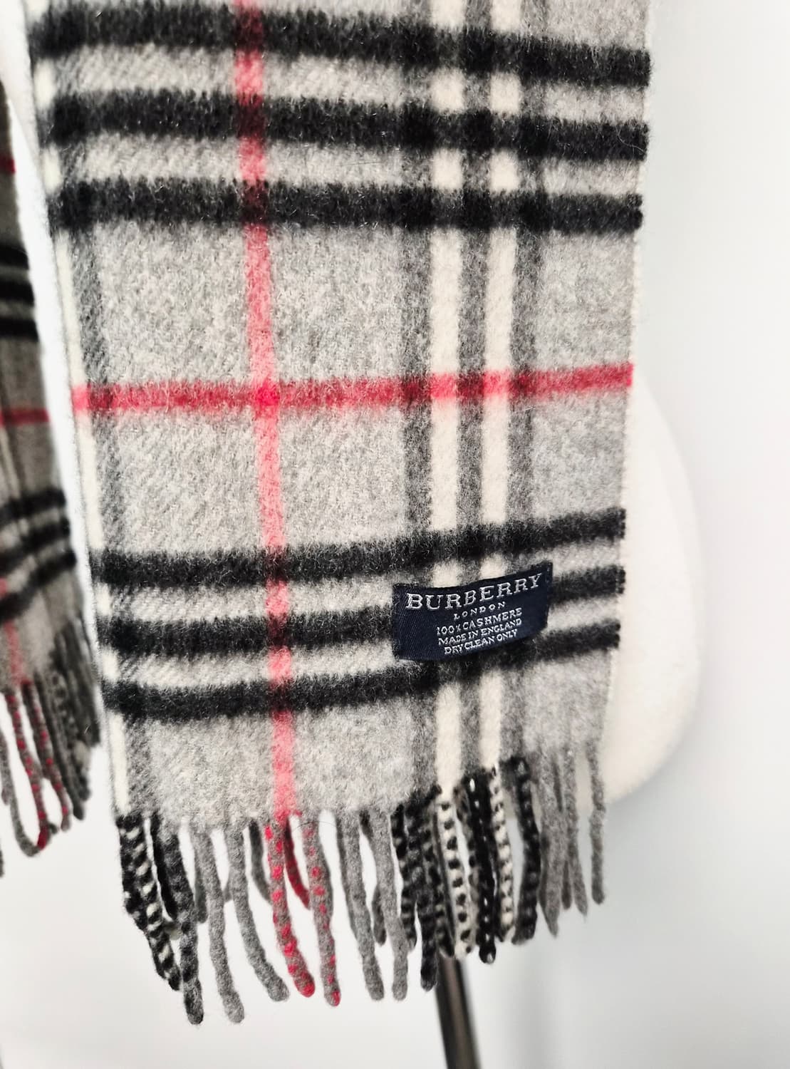 버버리 그레이 노바체크 캐시미어100 머플러 목도리  상품이미지7