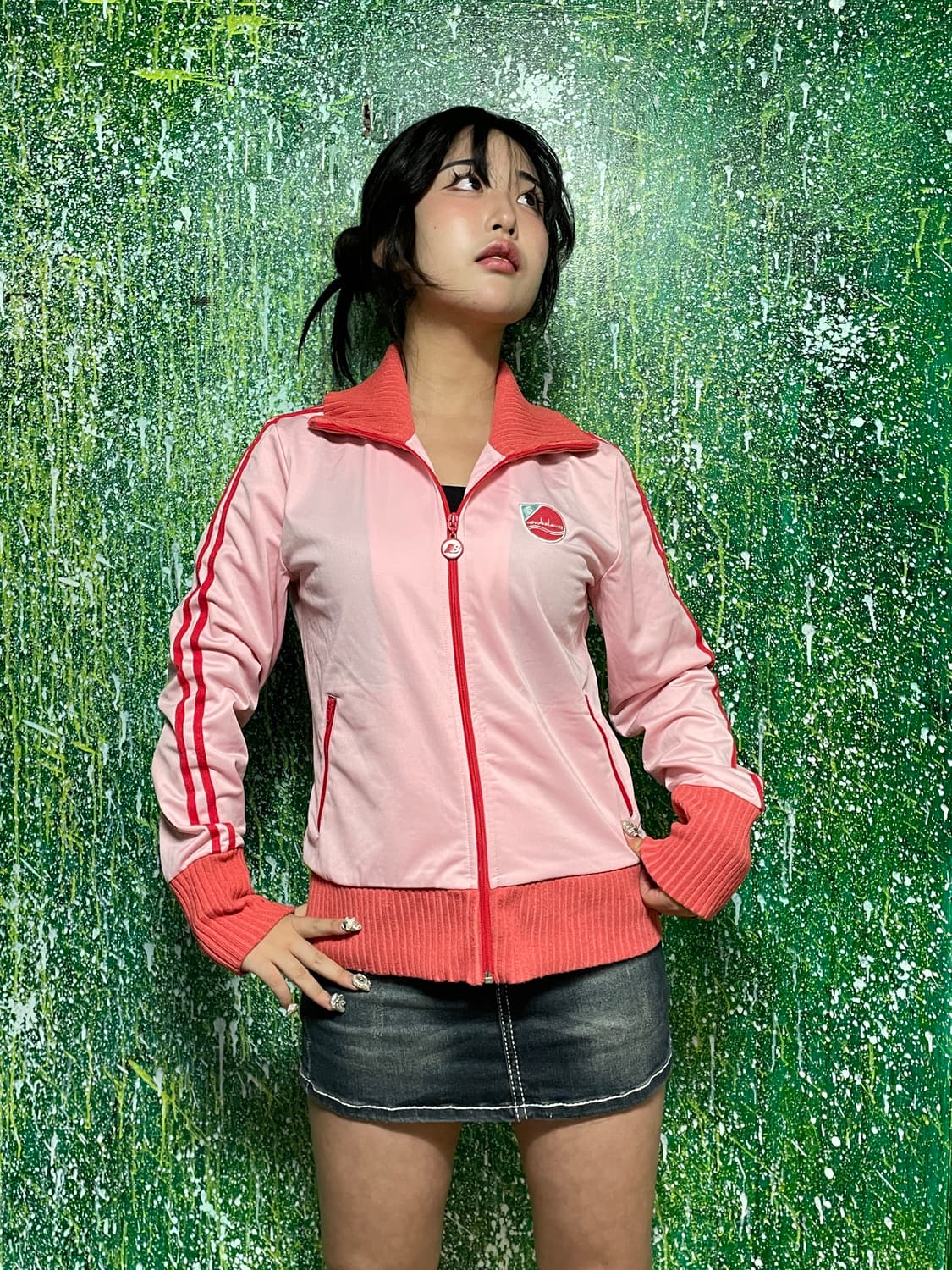 뉴발란스 y2k 핑크 레드 져지 트랙탑 95 상품이미지2