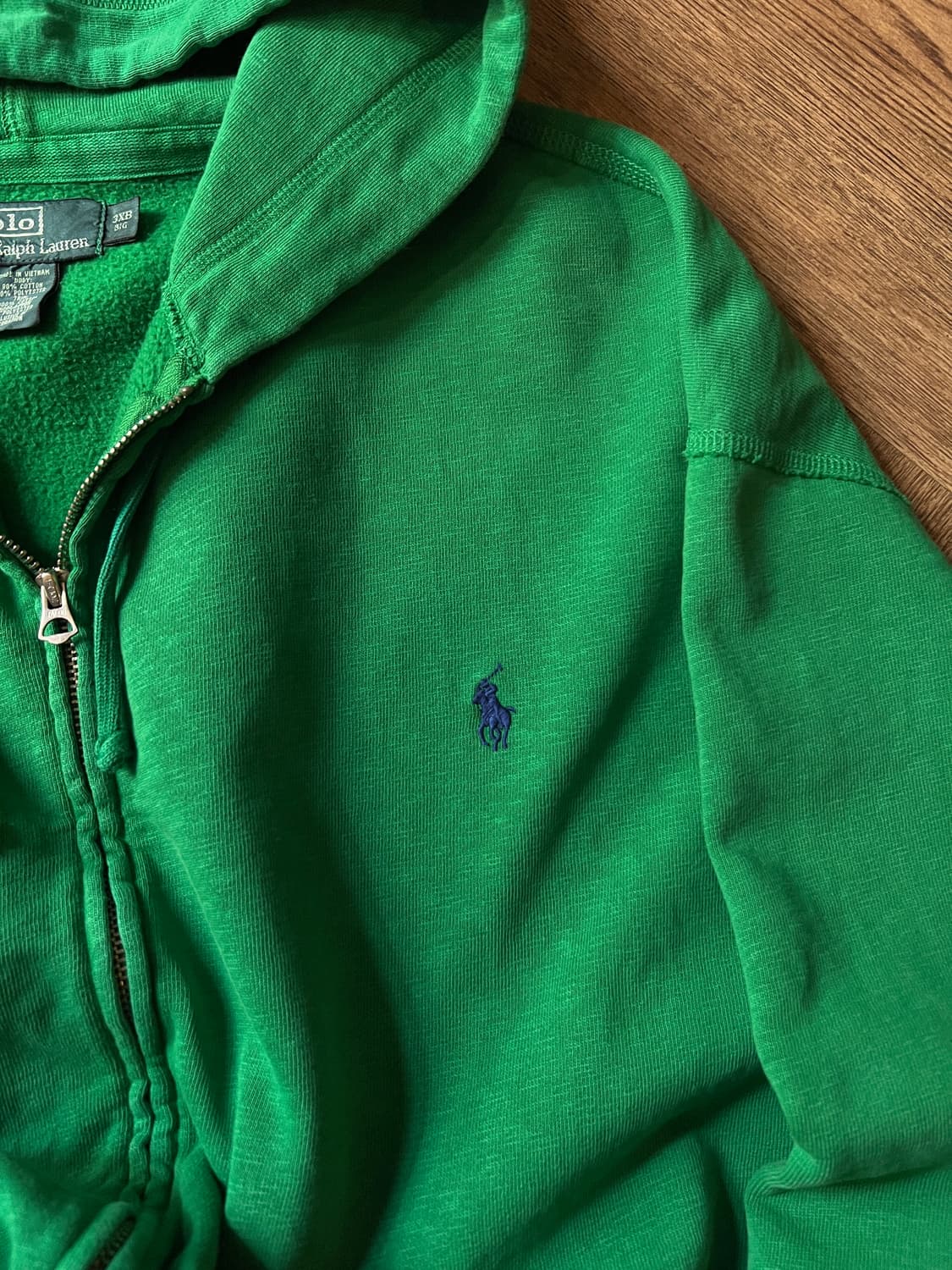 [3XL]폴로 랄프로렌 빅사이즈 그린 후드 집업 상품이미지3
