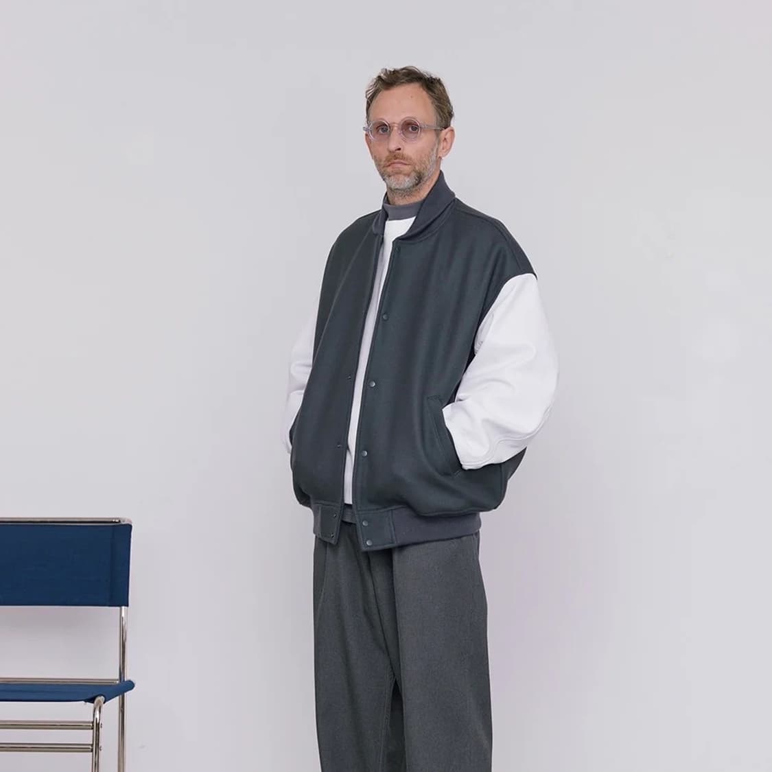 그라프페이퍼 멜튼 스타디움 자켓 상품이미지1