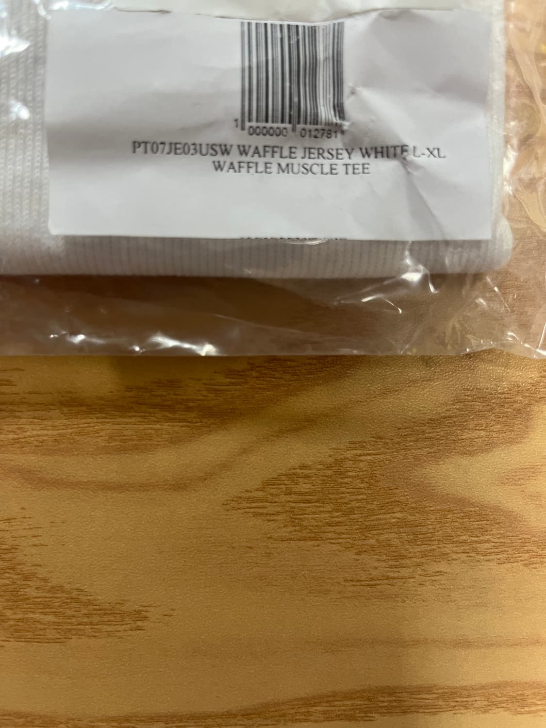 [L/XL] 프로토타입스 와플 머슬핏 티셔츠 화이트 상품이미지7