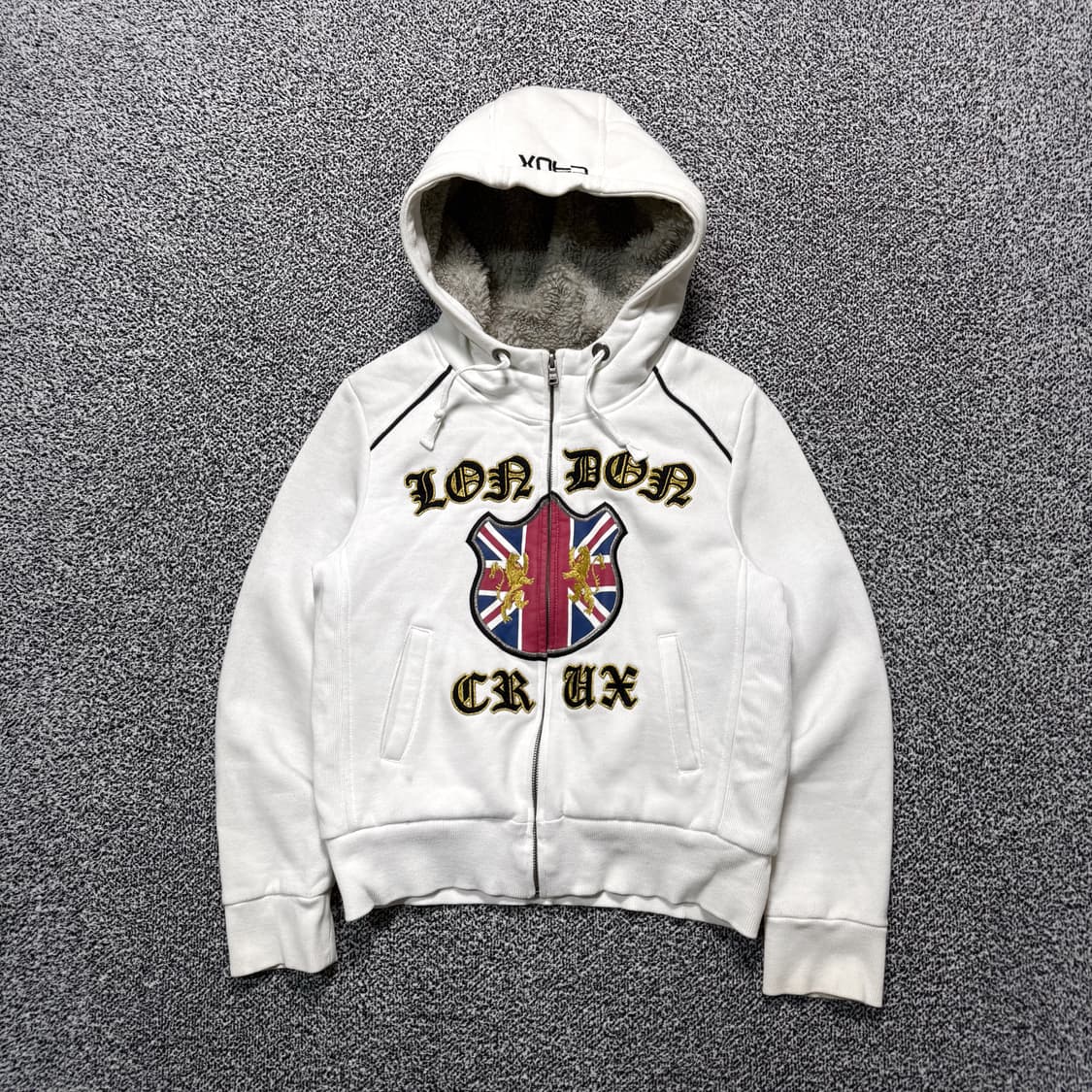 Name : CRUX 빈티지 y2k 양털 후드집업 :)  상품이미지1