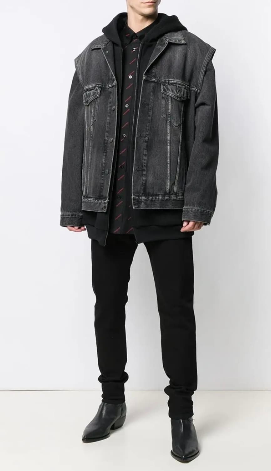 발렌시아가 블랙 트윈세트 데님 자켓 48 상품이미지1