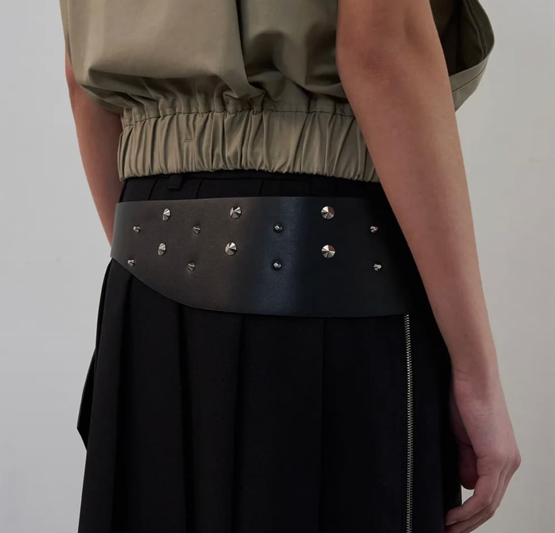 LCDC 스터드 와이드 레더 벨트 상품이미지1