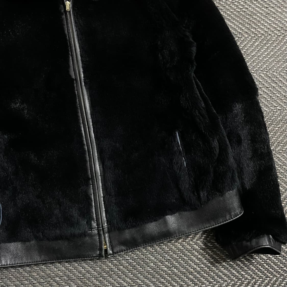 Z.O.D.S 램스킨 트리밍 레빗 퍼 무스탕 자켓y 4397 상품이미지4