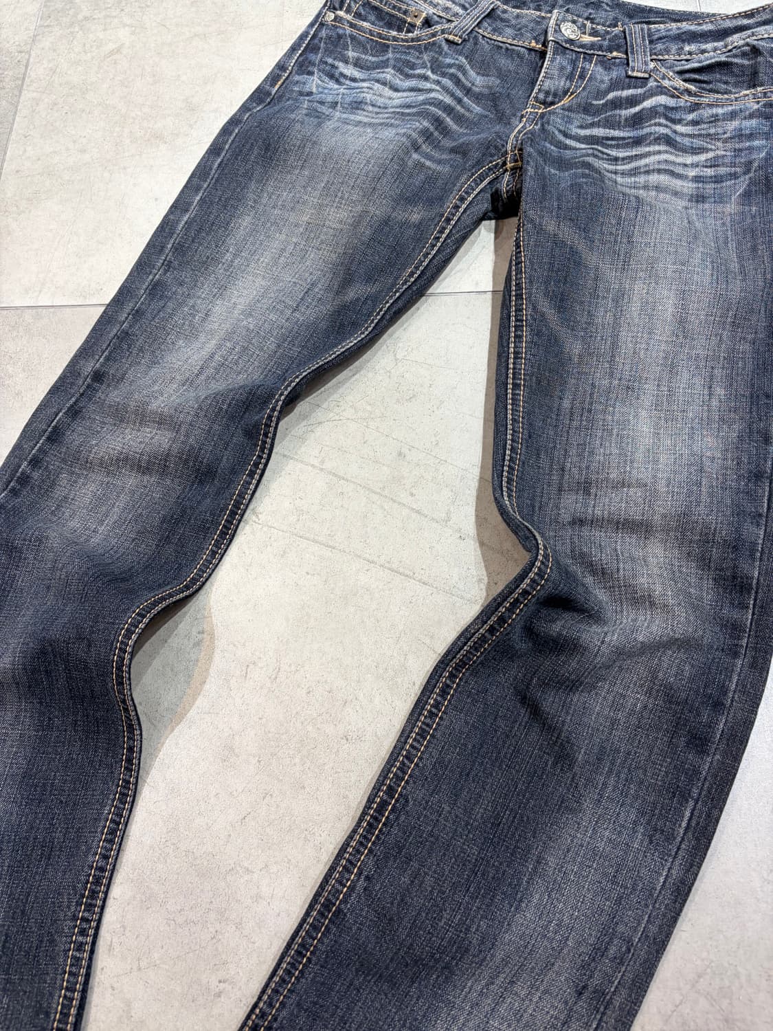 Y2k 펑크 로우라이즈 데님팬츠 상품이미지7