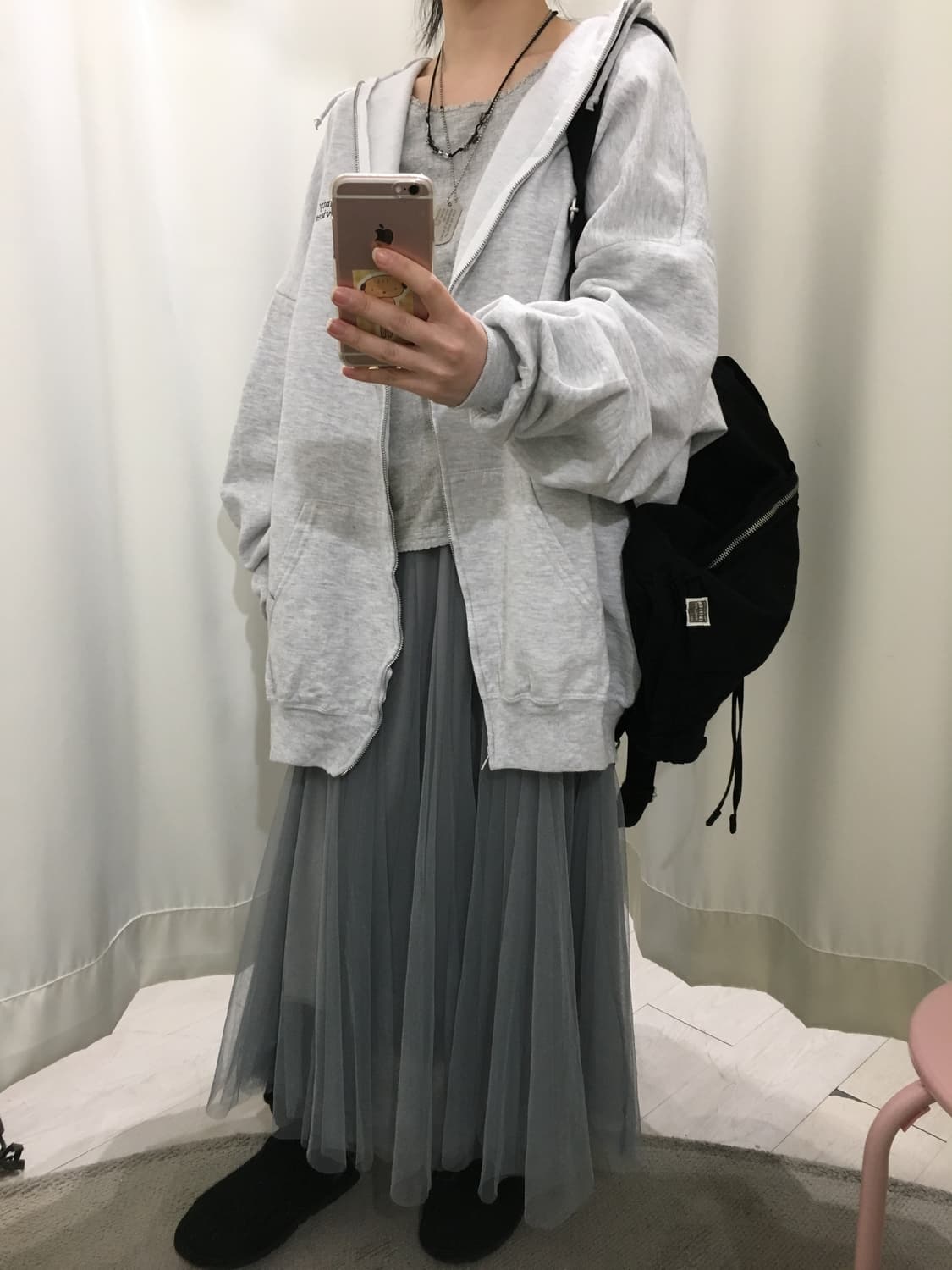 블루그레이 튤 스커트 상품이미지6