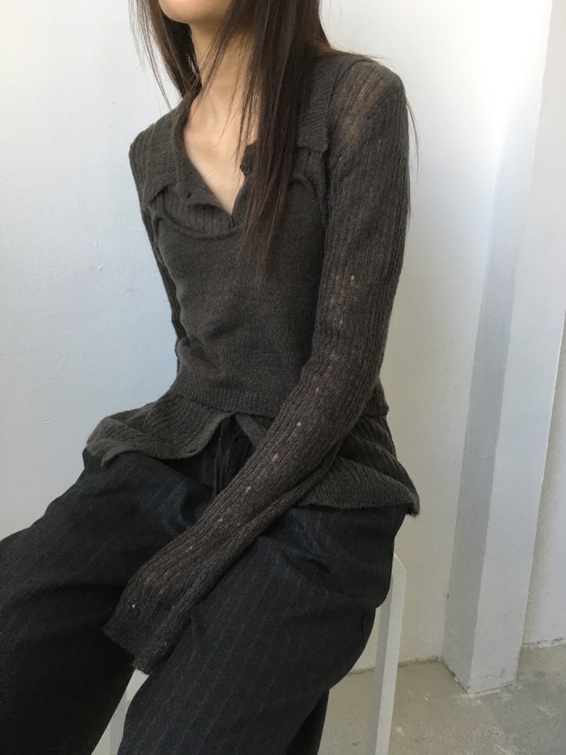 미엔느 mienne 레니 레이어드 뷔스티에 니트 세트 상품이미지2