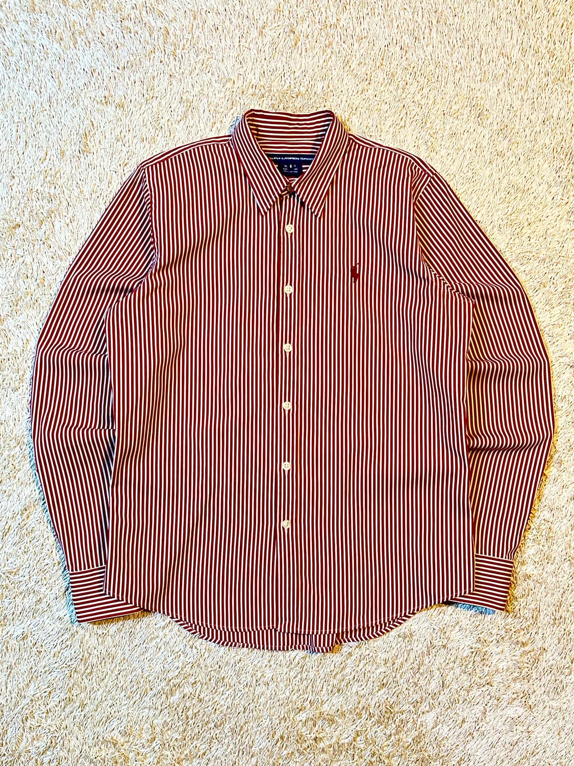 폴로 스포츠 슬림핏 레드포니 스트라이프 셔츠 여성 6호 상품이미지1