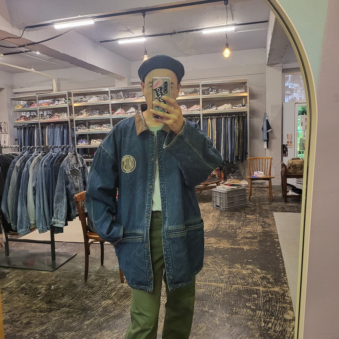90s 펠레펠레 데님 자켓 (XL) 상품이미지9