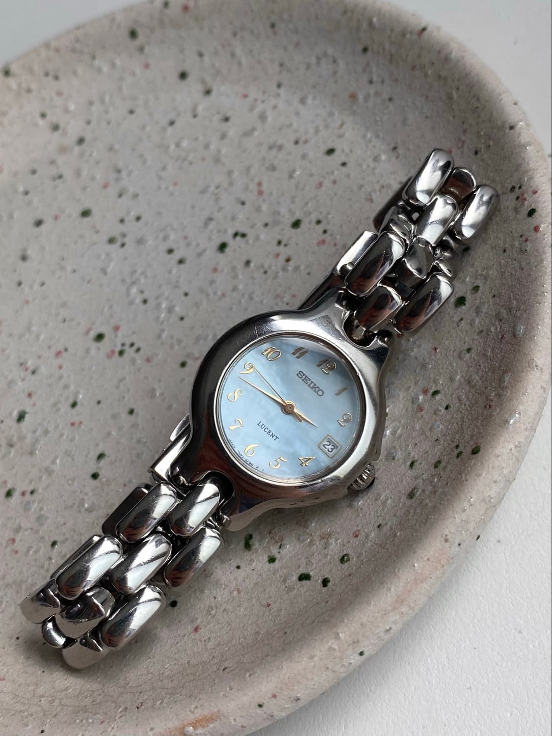 Seiko 세이코 lucent 루센트 데이트 라이트블루 쿼츠 상품이미지6