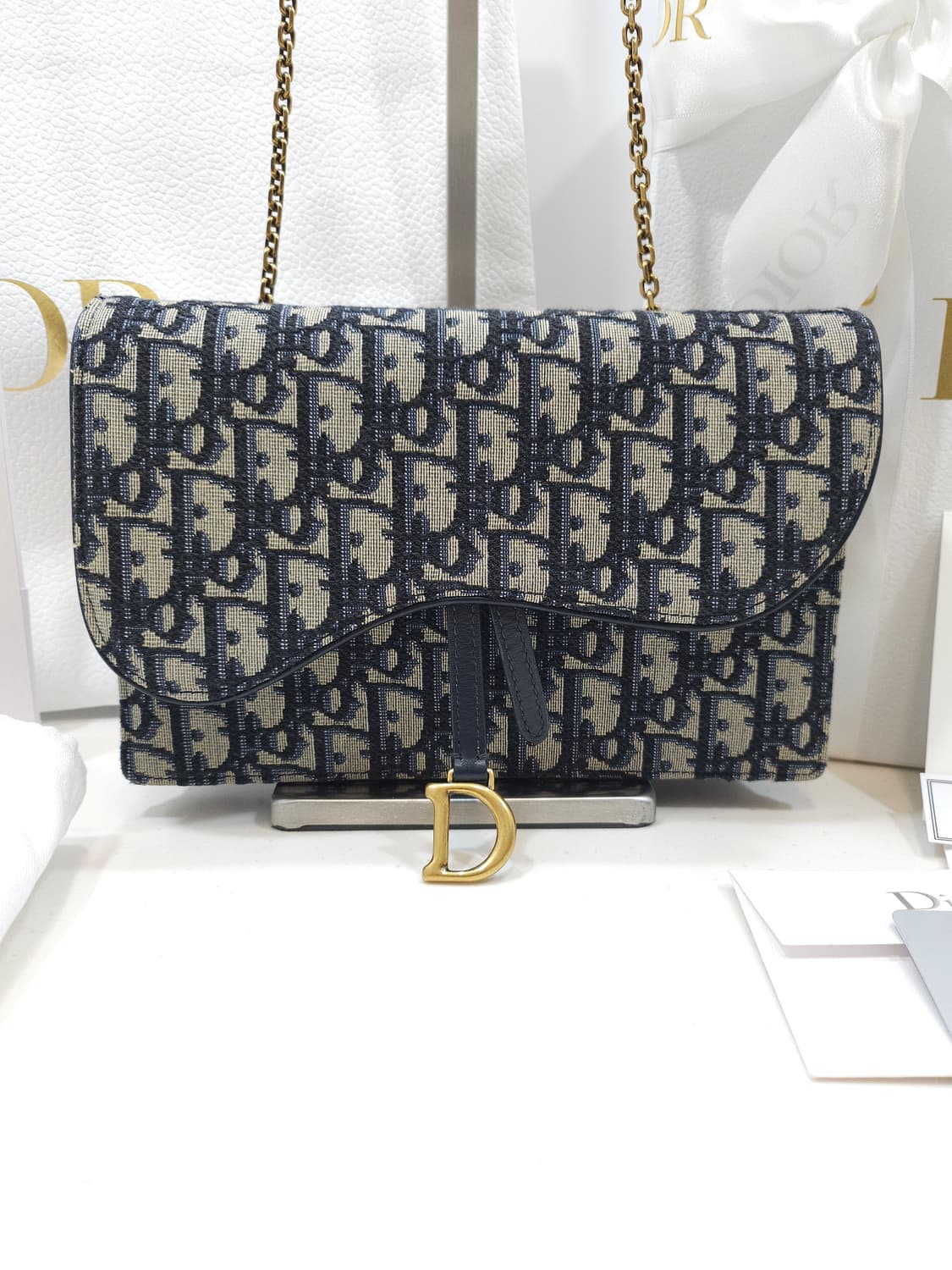 [풀구성] 디올 오블리크 새들 체인 파우치 상품이미지2