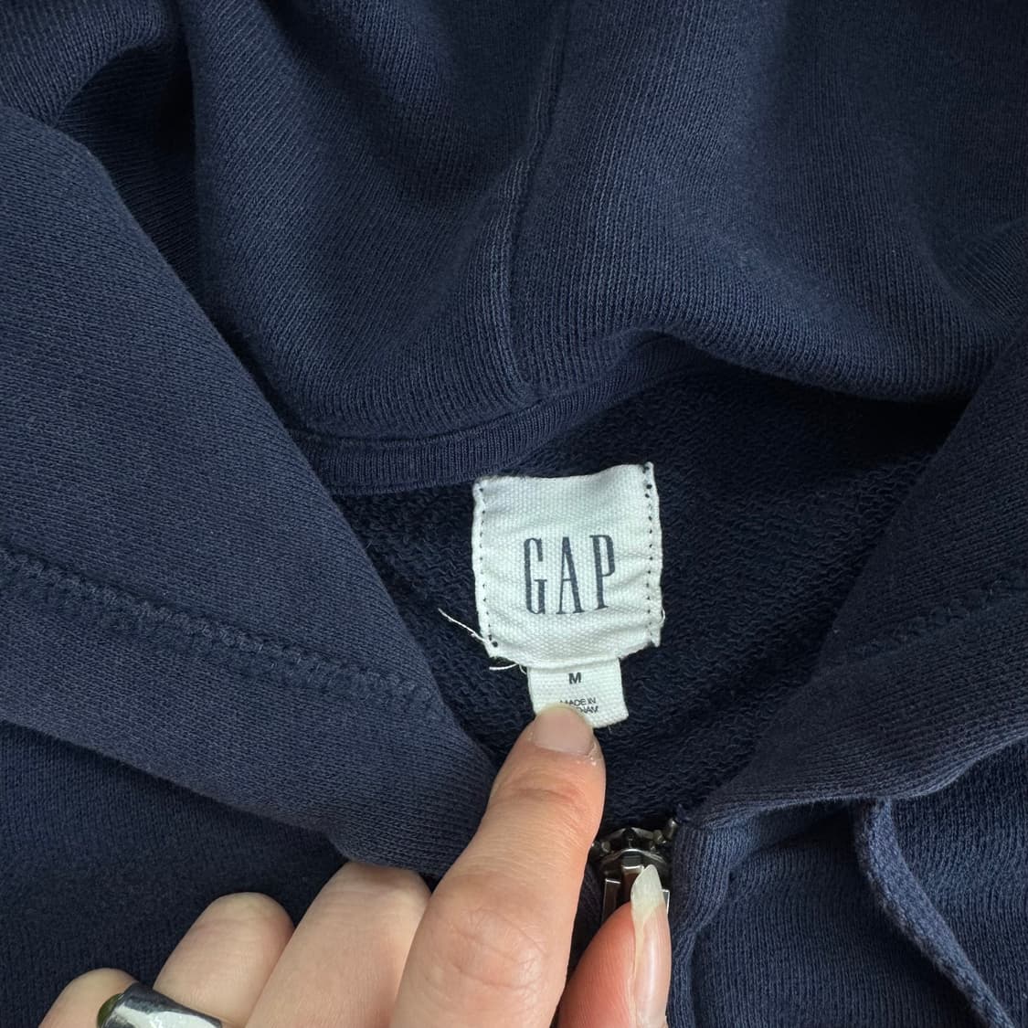 Gap 갭 레드 로고 네이비 후드집업 상품이미지5