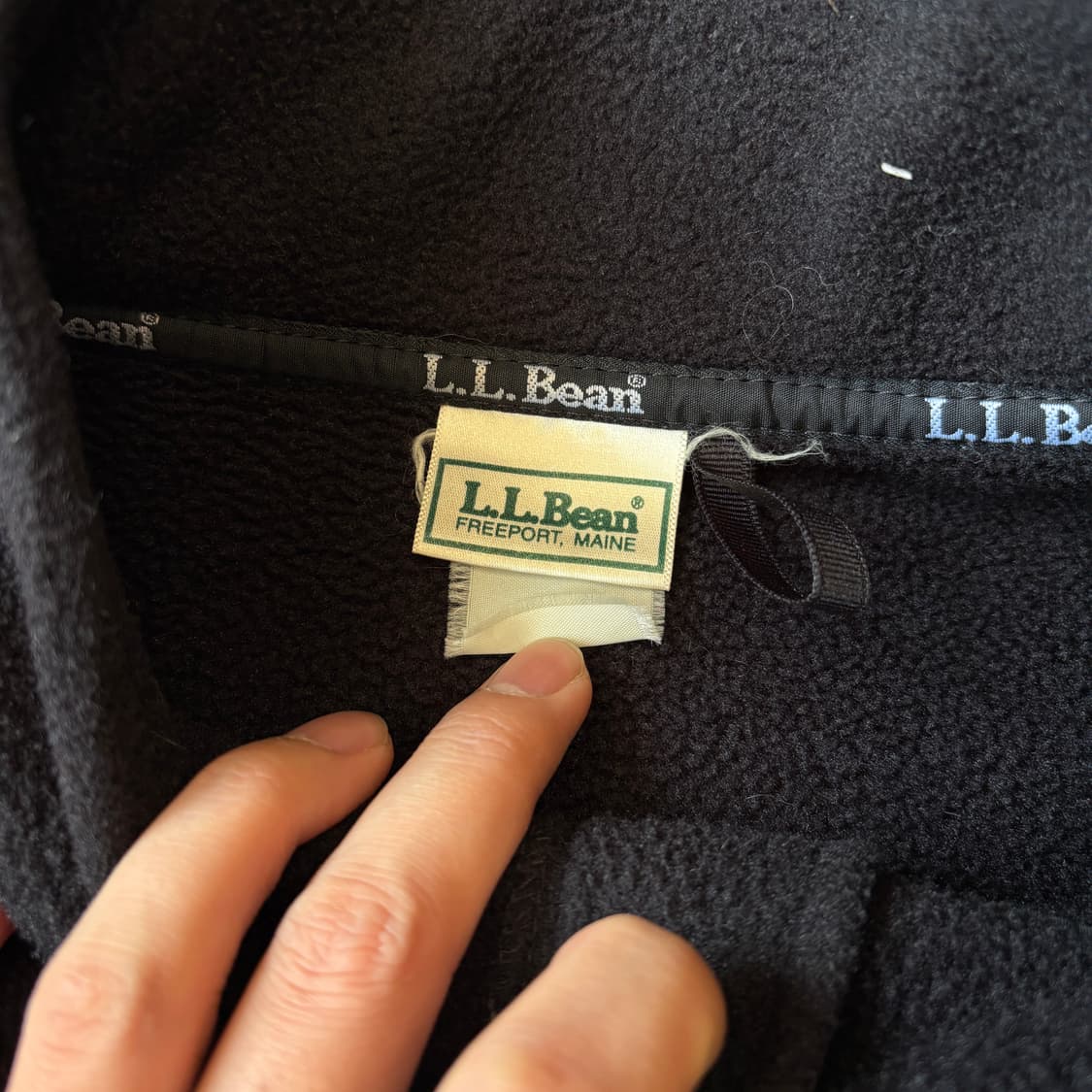 90s L.L.bean 90년대 생산 엘엘빈 블랙 신칠라 플리스 자켓 상품이미지6