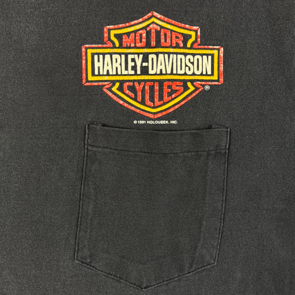 빈티지 90s Harley Davidson 할리데이비슨 포켓 로고 티셔츠 상품이미지4
