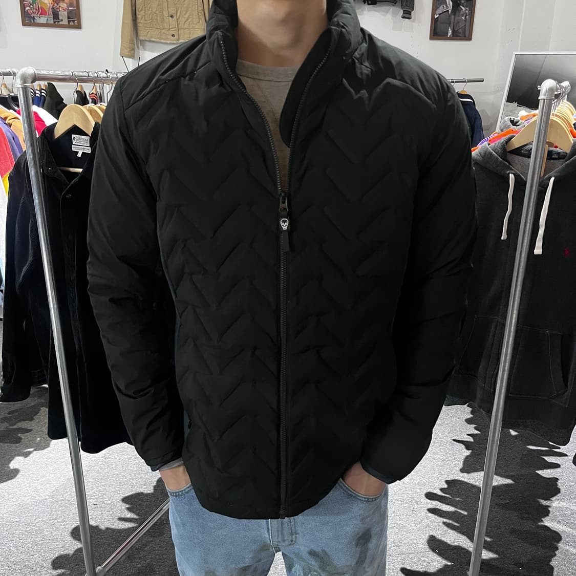 에드하디 스컬 경량패딩 상품이미지4