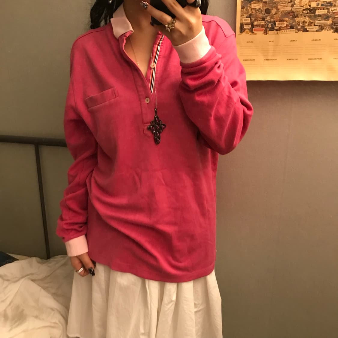 jpn Vintage 23onward 갸루 핑크 롱슬리브 상품이미지2