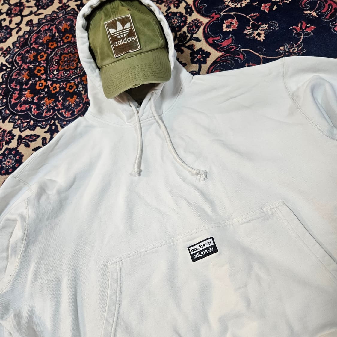 아디다스(Adidas) 센터로고 빽 브린팅 후드 XL size 상품이미지4