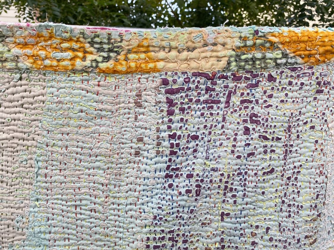 빈티지 칸타 퀼트 러그 블랭킷 인도 퀼트 보로 사시코 상품이미지7