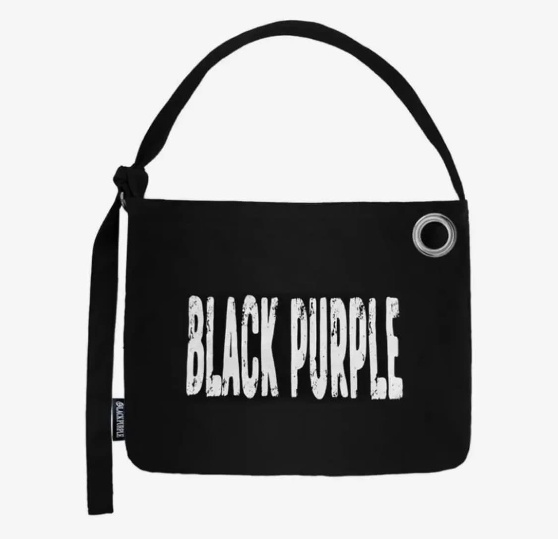 블랙퍼플 캔버스 프린팅 에코백 블랙 상품이미지1