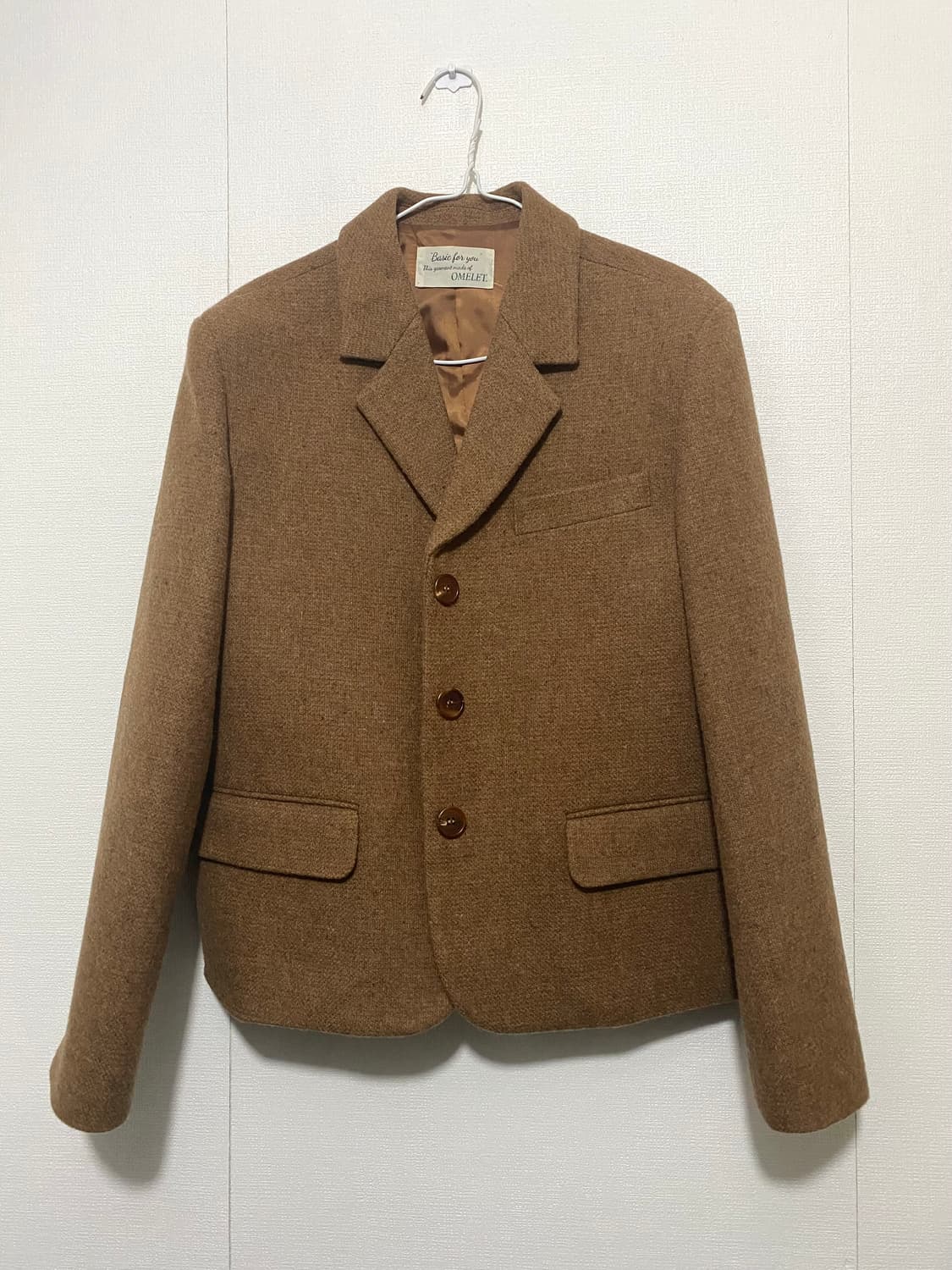 제평 오믈렛 Wool100% 체크 울자켓  상품이미지3