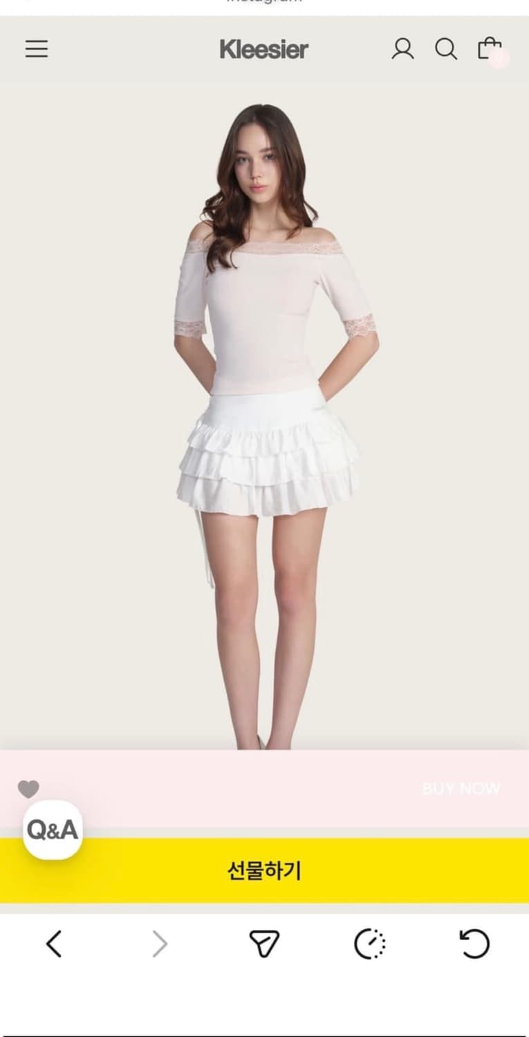 클리시어 크림도넛 오프숄더 핑크 판매 양도 상품이미지1