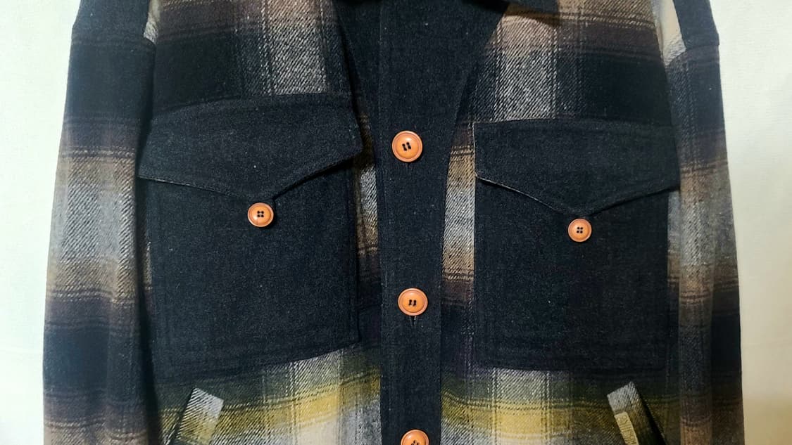 Michiko Koshino 90's 미치코 타탄체크 모직 워크자켓  상품이미지7
