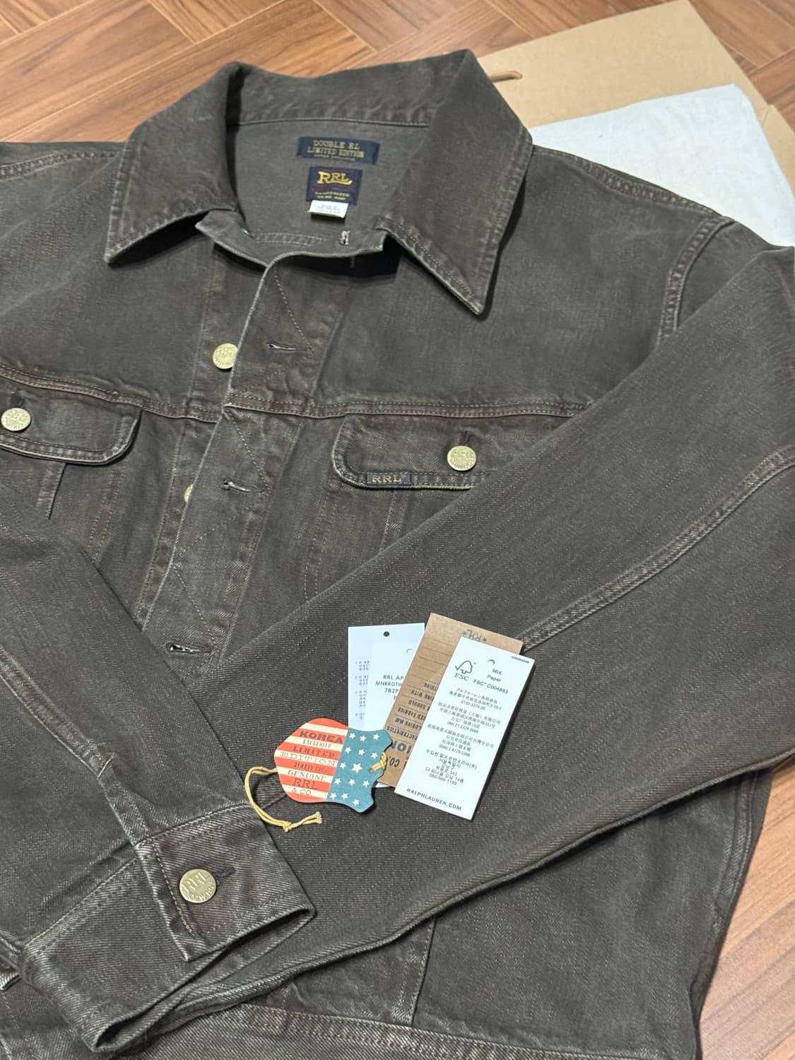 RRL 더블알엘 한국 한정판 Lot271 브라운 XL 판매 (코리아 익스 상품이미지1