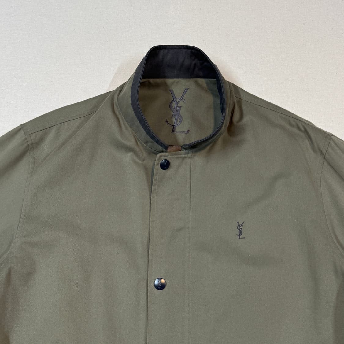 L) YSL 입생로랑 올리브 그린 해링턴 자켓 상품이미지3