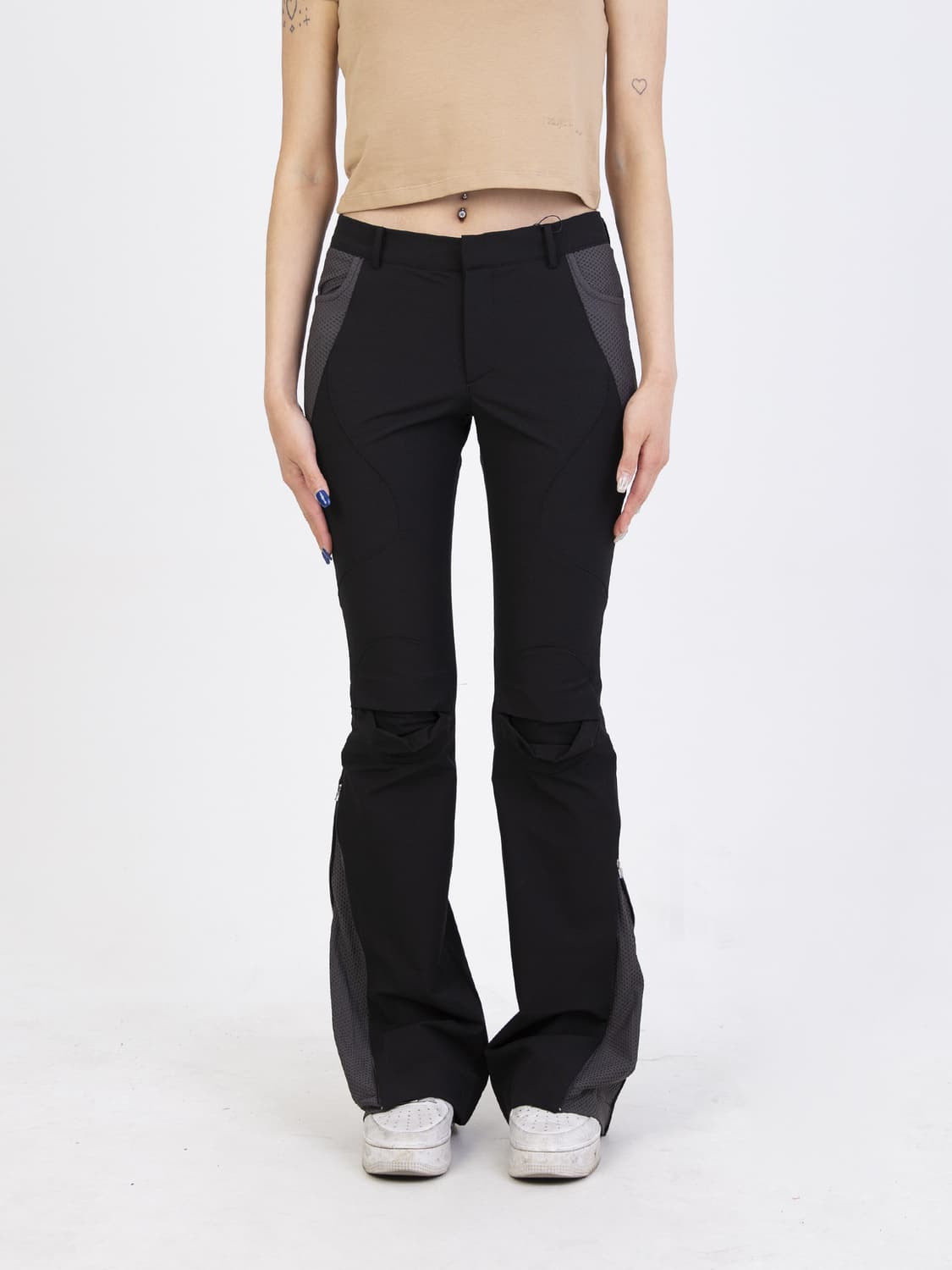 오호스 로우라이즈 니 디테일 팬츠 s 상품이미지3