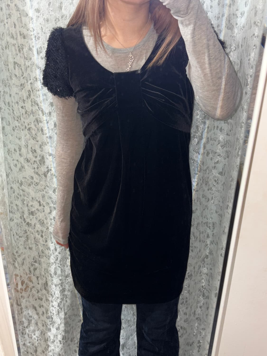 Velvet ribbon one piece 상품이미지2