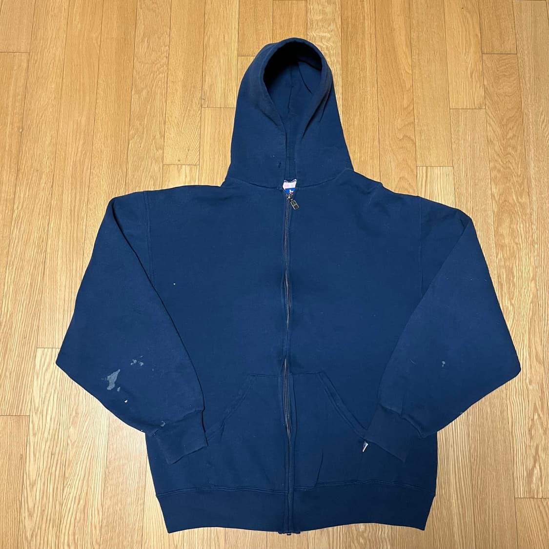 [L] 90s 빈티지 러셀 후드집업 네이비 상품이미지2