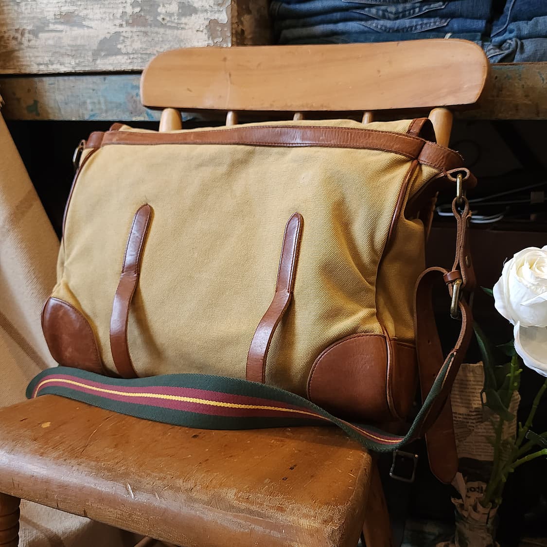 폴로 랄프로렌 메신져백 크로스백 캔버스 레더 럭비 상품이미지2