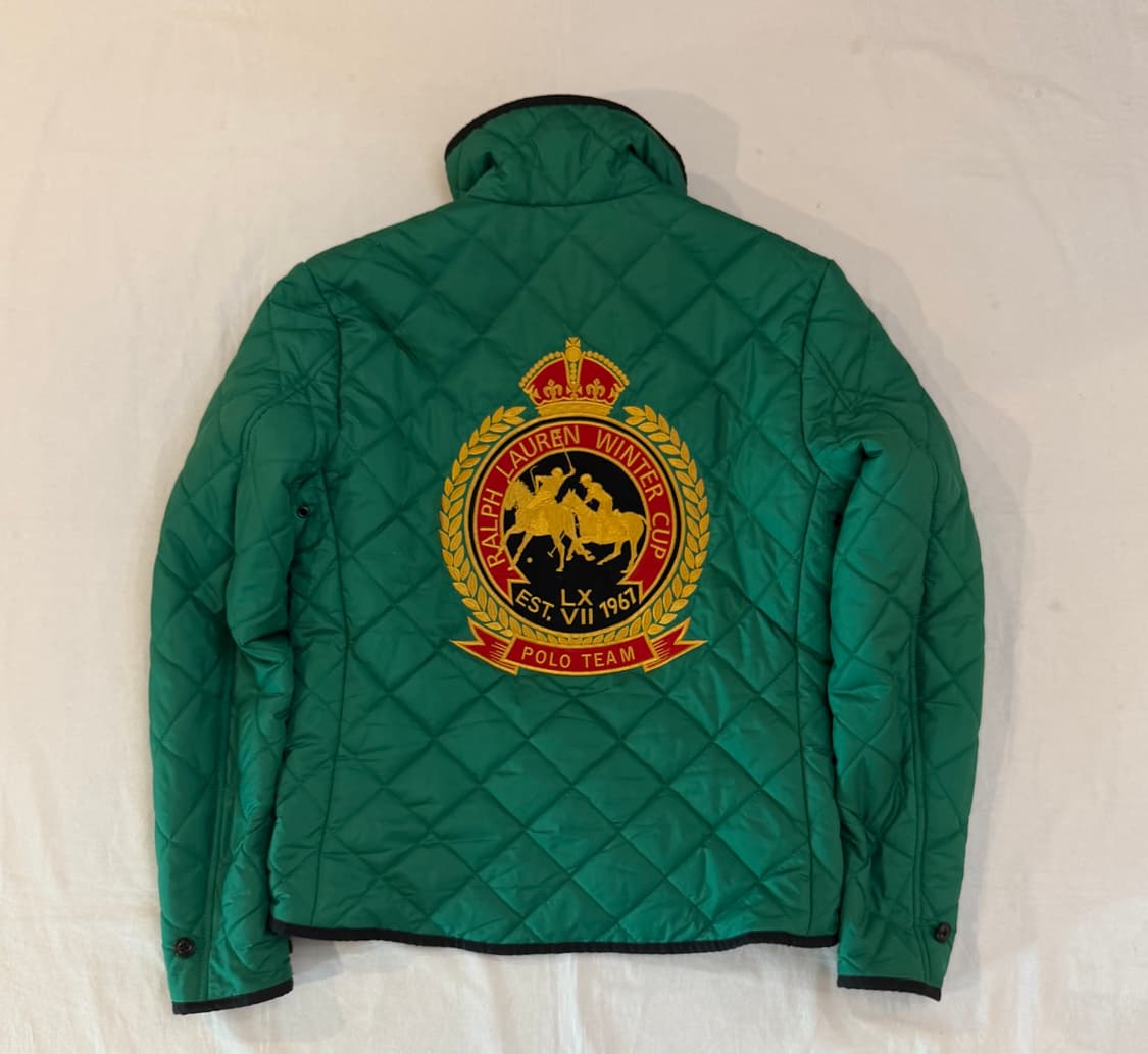 폴로 랄프로렌 빅포니 금장 치프키프 경량패딩 그린 상품이미지5