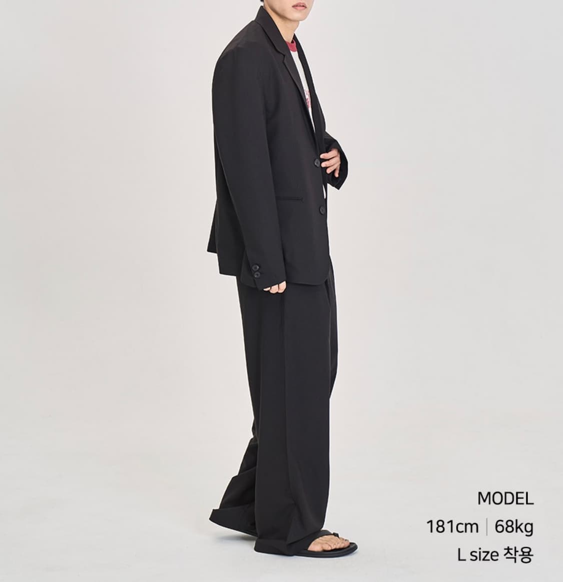 프레리 에어플로우 루즈핏 여름 슬랙스 (BLACK/S) 쿠어주앙옴므효지 상품이미지6