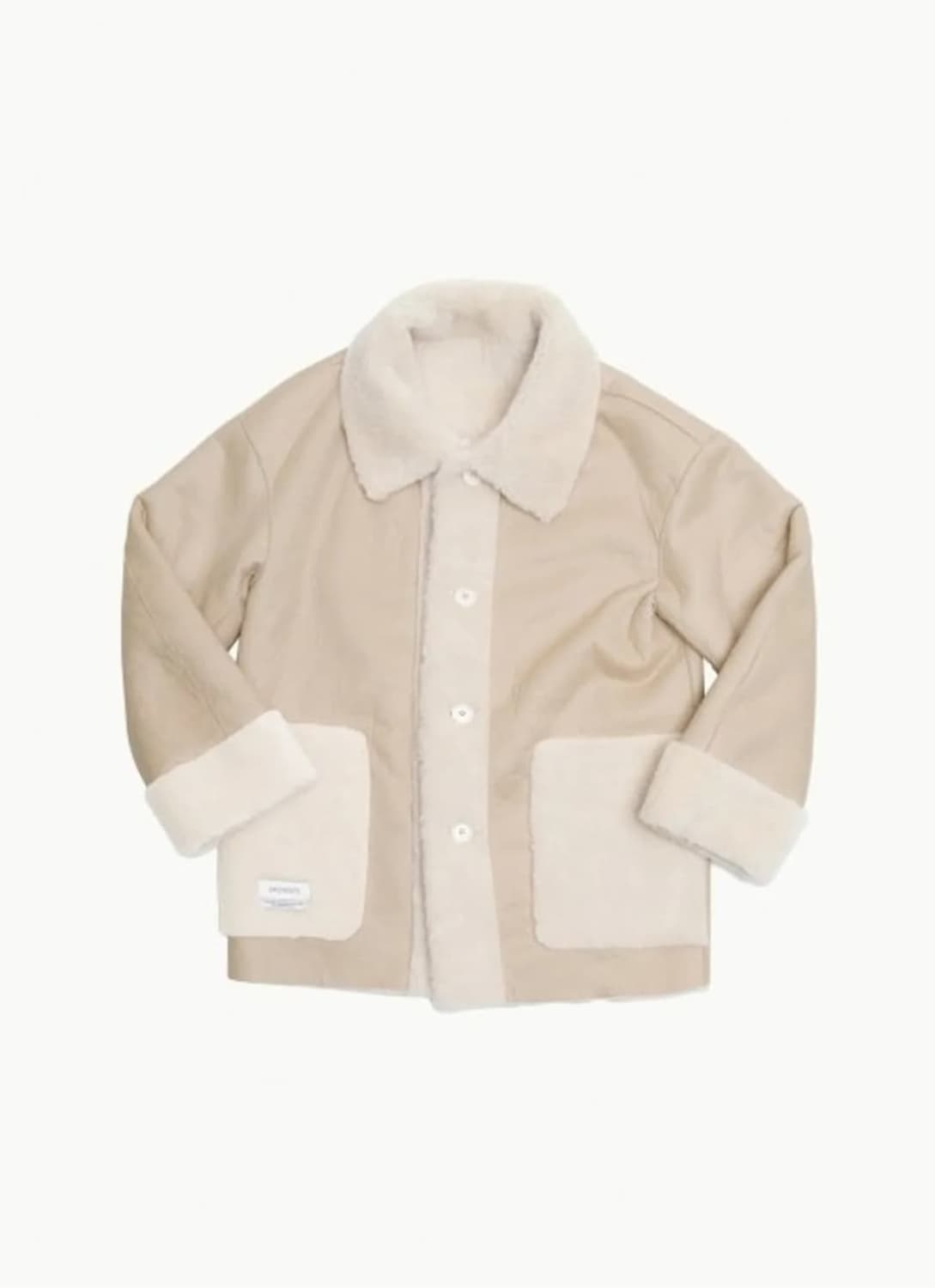 아모멘토 AMOMENTO 리버시블 시어링 코트 크림 프리사이즈 상품이미지2