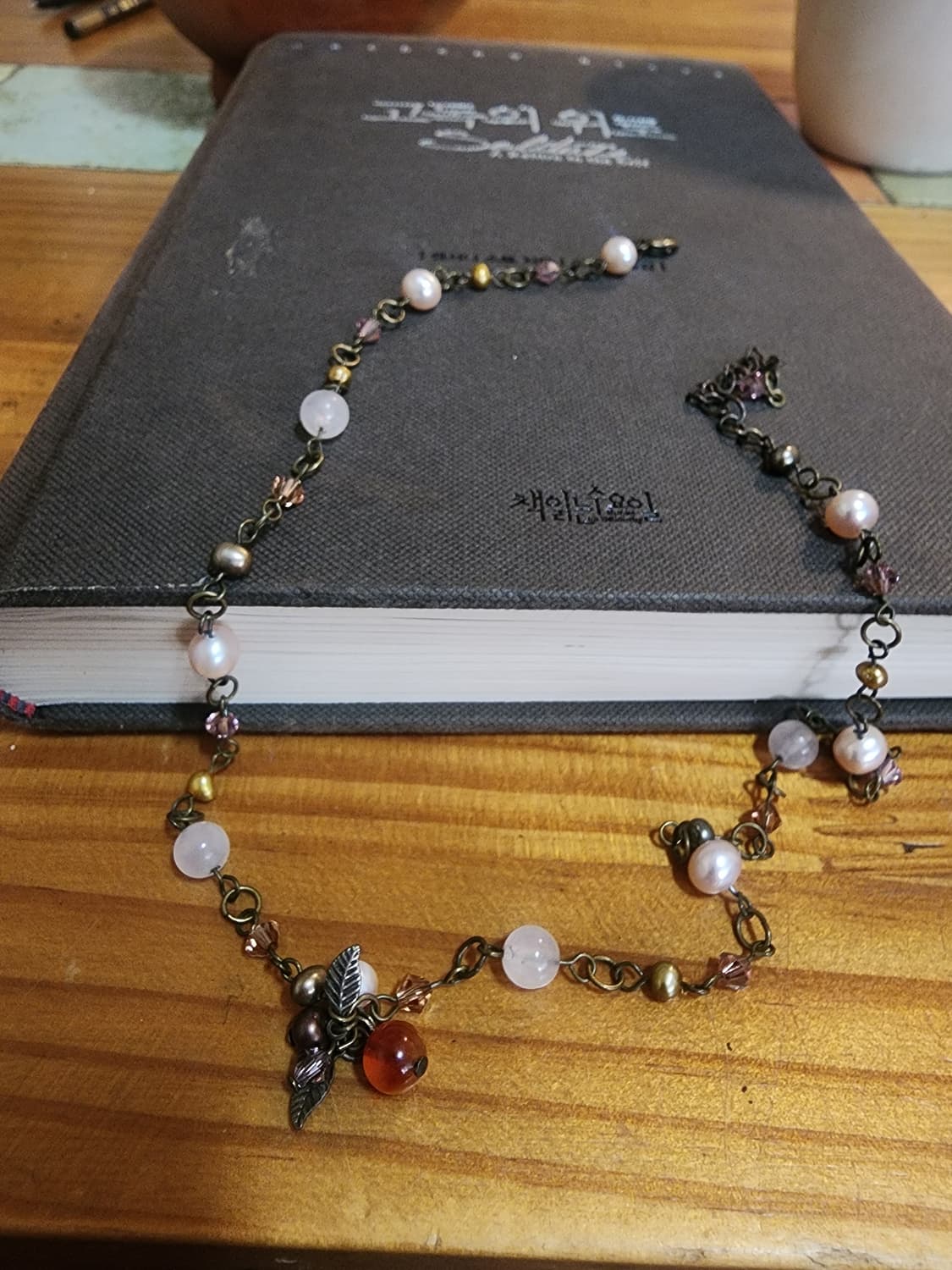 수공예 진주 원석 목걸이 상품이미지1