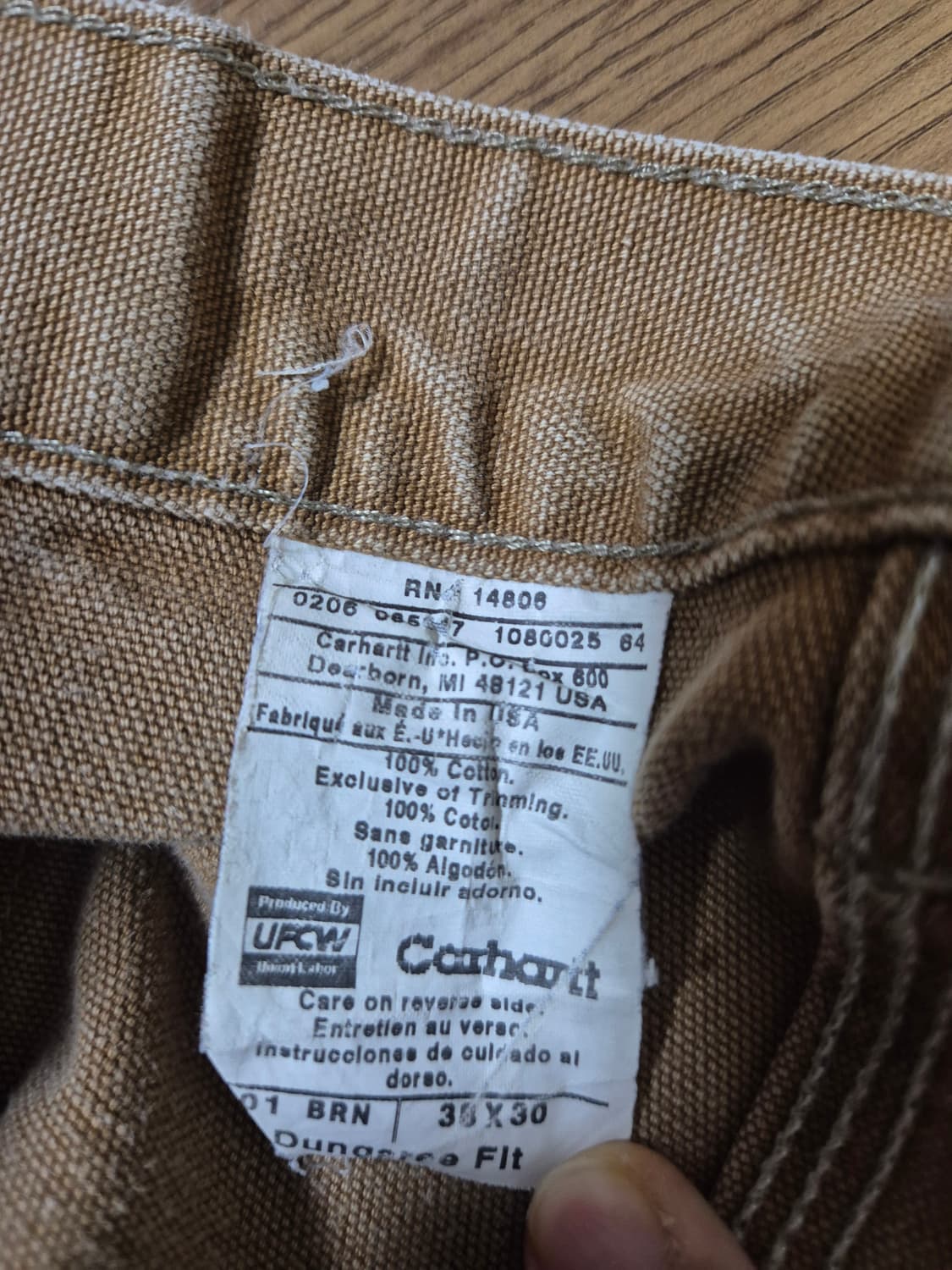 [36] 칼하트 더블니 B01 BRN 상품이미지3