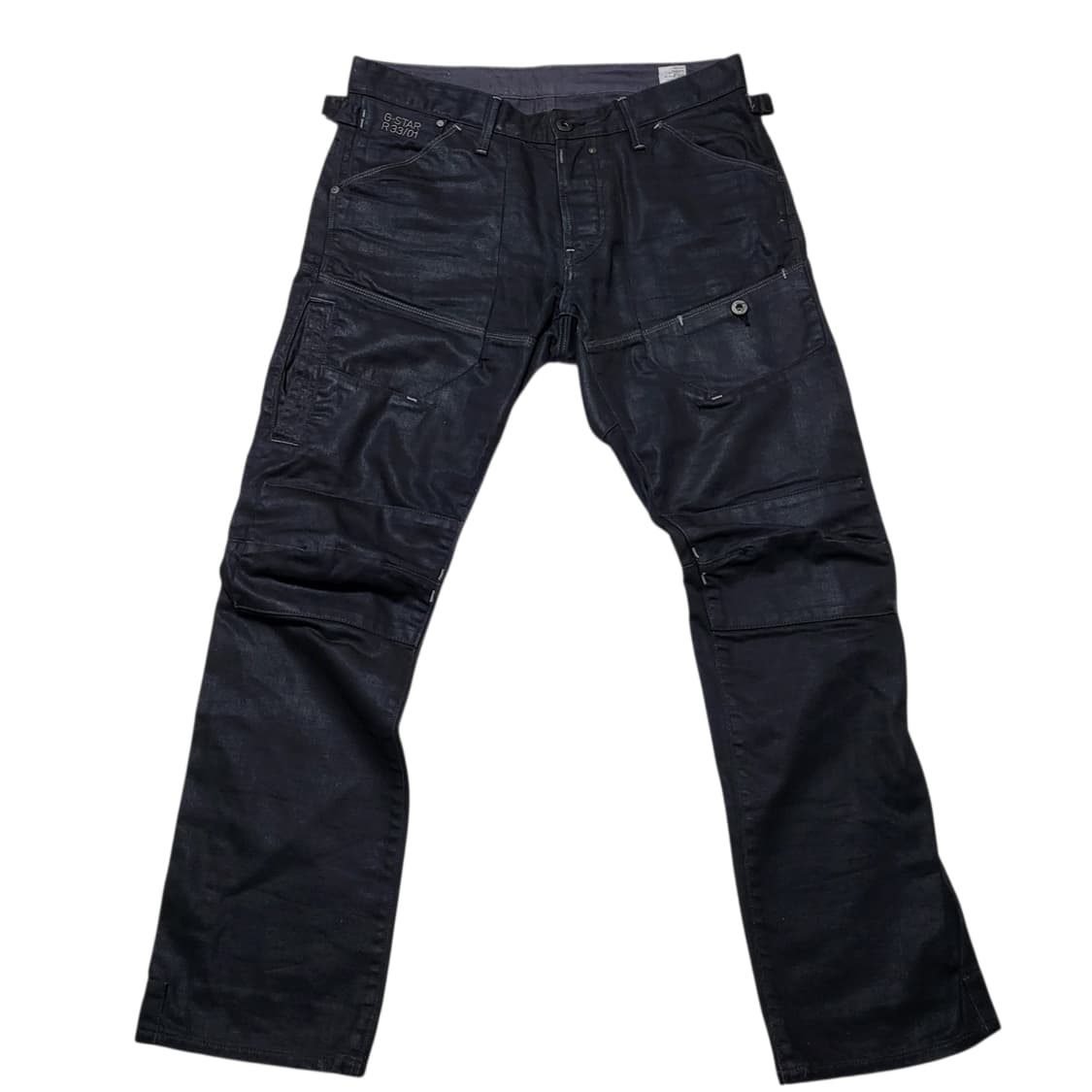 (34) G star raw 지스타로우 블랙 코팅진 펑크가죽바지 상품이미지3