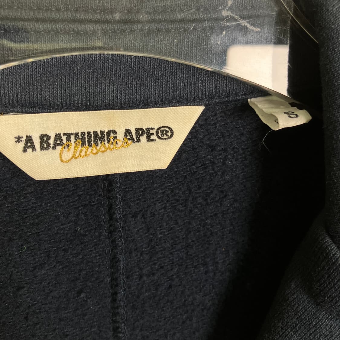 베이프 패치 네이비 코튼 블레이저 자켓 S 상품이미지3