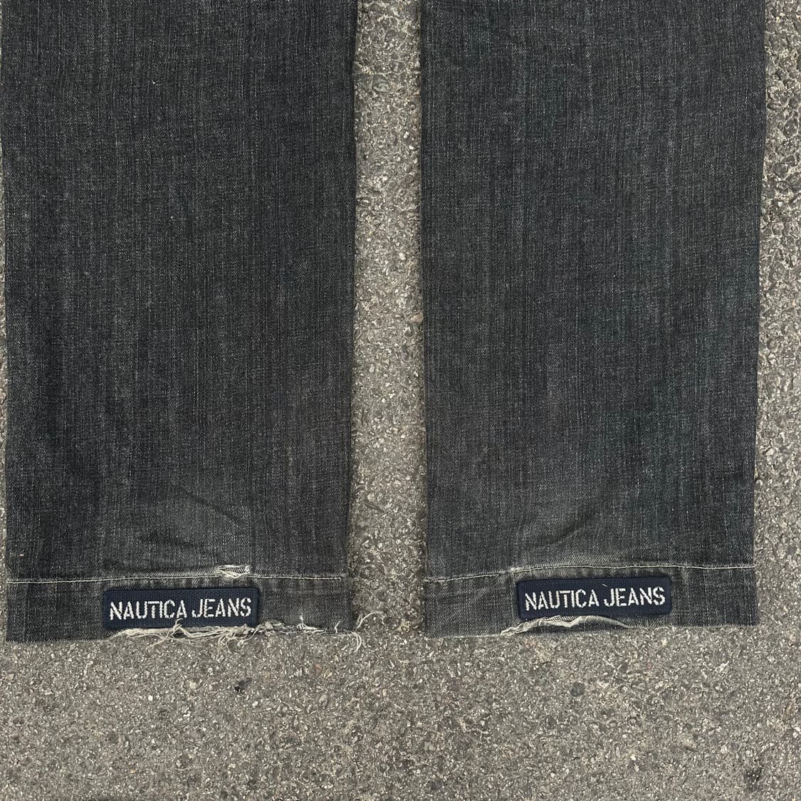 마지막에 코디샷 90s 노티카 더블니 흑청 와이드 데님 팬츠 힙합 바지 상품이미지4